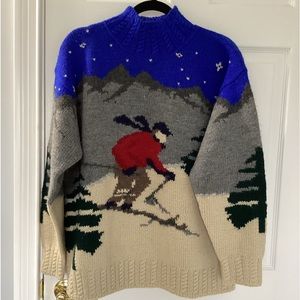 Ralph Lauren sweater 90’s vintage exclusive hand knit wool ski scene